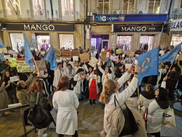 Imagen de la protesta de este jueves.