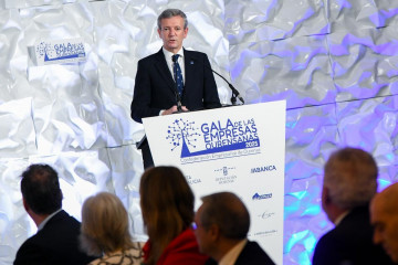 El presidente de la Xunta, Alfonso Rueda, en la Gala das Empresas Ourensás 2025.