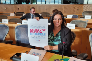 La eurodiputada del BNG, Ana Miranda, en la cámara europea.