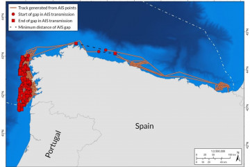 Más de 100 pesqueros con puertos base en Galicia navegaron en 2024 con sus sistemas de geolocalización apagados.