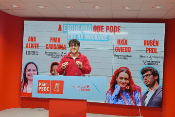 Archivo - El secretario xeral de las XSG, Xurxo Doval, en rueda de prensa