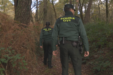 Guardia Civil en el lugar en el que apareció el cuerpo