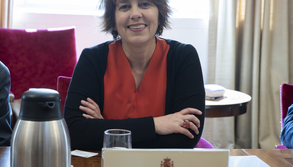 Archivo - La vocal de la Junta Electoral Central (JEC), María da Alba Nogueira, en el Congreso de los Diputados (Madrid), a 6 de febrero de 2024
