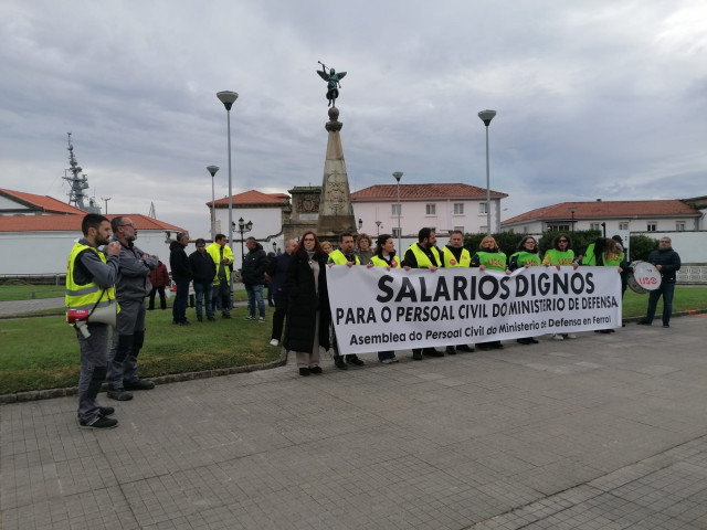 Imagen de la protesta en Ferrol.
