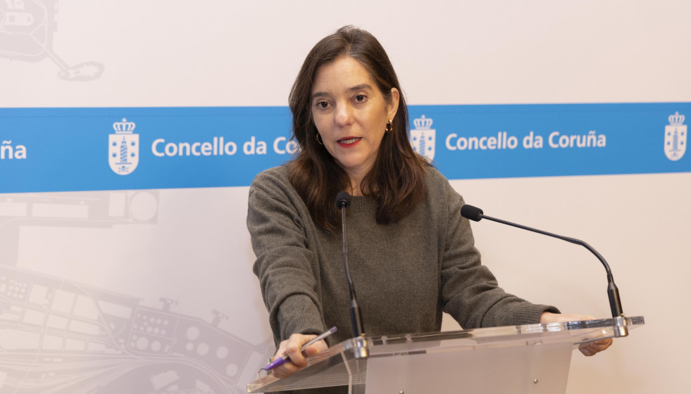 La alcaldesa de A Coruña, Inés Rey, informa de los asuntos aprobados en la Junta de Gobierno local