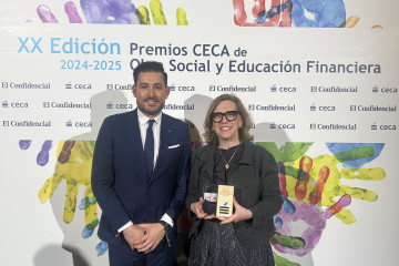 Carlorta Sánchez-Montaña y José Manuel Moruelo han recogido el galardón en Madrid