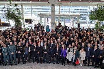 Foto de familia de la comunidad portuaria de Vigo, en el acto de balance del año 2025, a 19 de diciembre de 2025.
