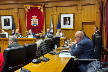 El alcalde de Barbadás, Xosé Carlos Valcárcel, en el pleno de la Diputación de Ourense como diputado no adscrito