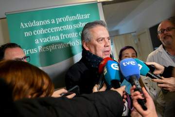 El conselleiro de Sanidade, Antonio Gómez Caamaño, en declaraciones a los medios.