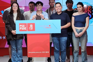 Archivo - Rueda de prensa de las Xuventudes Socialistas después de su Comité Nacional.