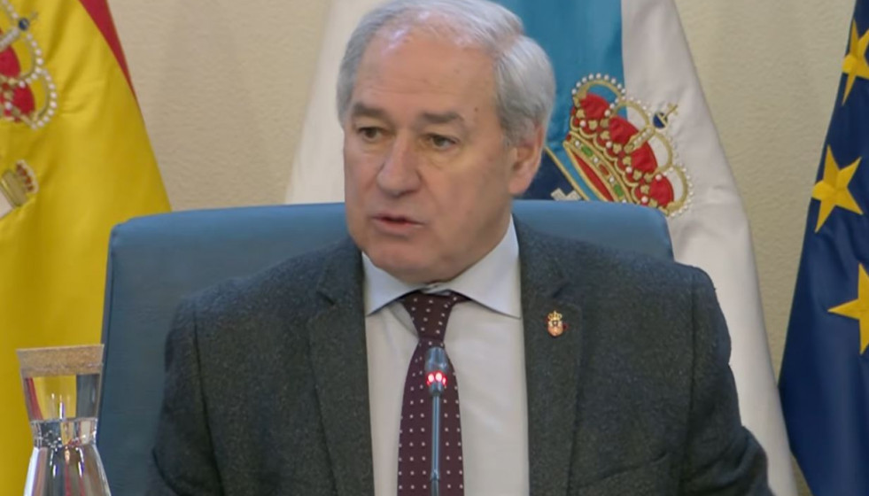 José Tomé en el pleno en el que dimitió como presidente de la Deputación de Lugo