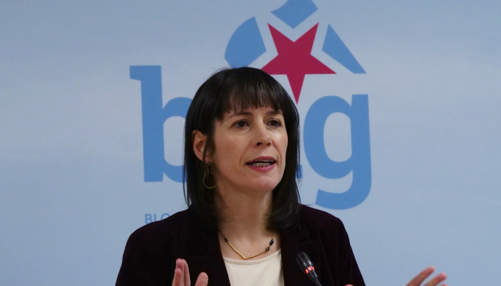 Ana Pontón comparece en rueda de prensa.