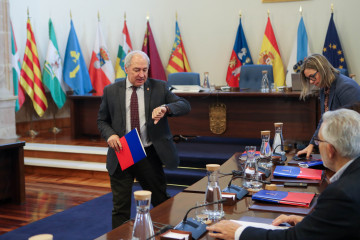 El hasta ahora presidente de la Diputación de Lugo, José Tomé, durante un pleno de la Diputación de Lugo, a 30 de diciembre de 2025, en Lugo, Galicia.