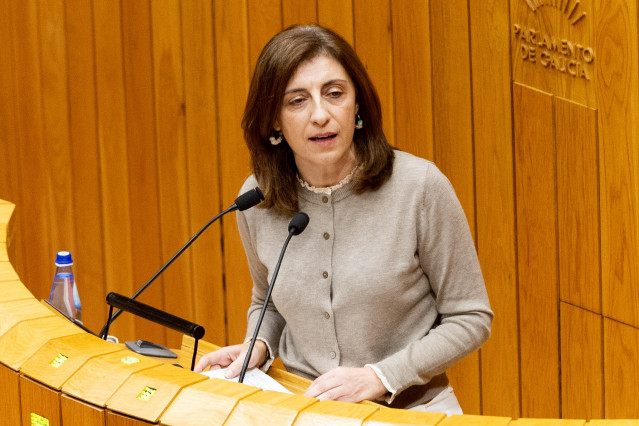 La conselleira de Medio Ambiente, Ángeles Vázquez, en el Parlamento