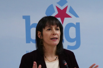 Ana Pontón comparece en rueda de prensa. Foto de archivo