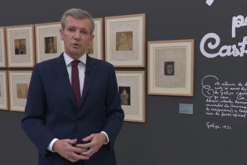Alfonso Rueda durante el mensaje de Fin de Ano