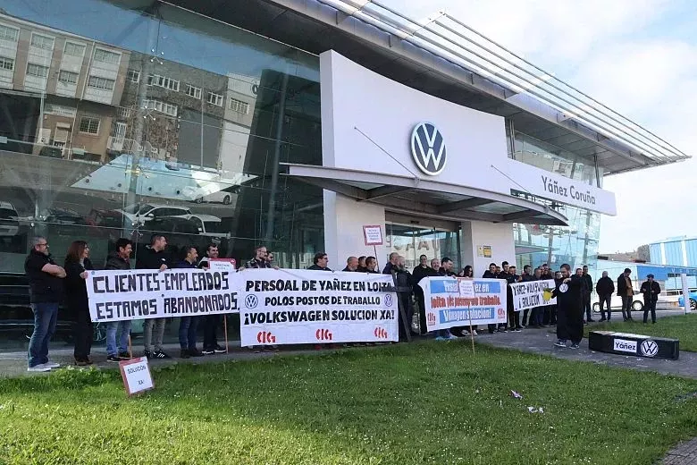 Una protesta de CIG frnete a Yau00f1ez Coruu00f1a