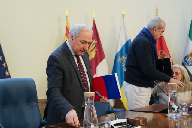 José Tomé, en el pleno extraordinario en el que formalizó su renuncia a la presidencia de la Diputación de Lugo.