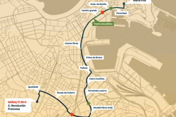 Recorrido cabalgata de Reyes en A Coruña