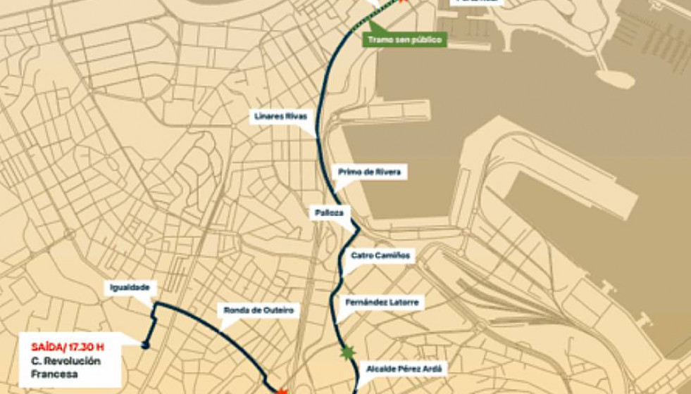 Recorrido cabalgata de Reyes en A Coruña