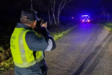 Lugar del accidene en una foto de la Guardia Civil