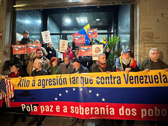 Concentración en Vigo en solidaridad con Venezuela