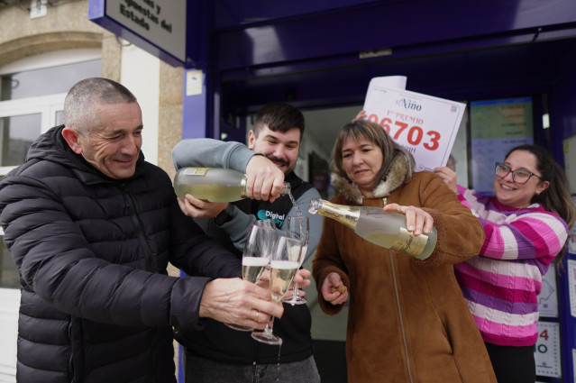 Administración en As Pontes donde se ha vendido el primer premio de la lotería de El Niño