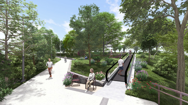 Proyecto para conectar con rampas mecánicas la Finca Matías de Vigo.