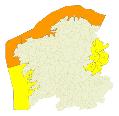 La borrasca explosiva Goretti llega a Galicia con alertas naranjas en la costa y previsión de nieve
