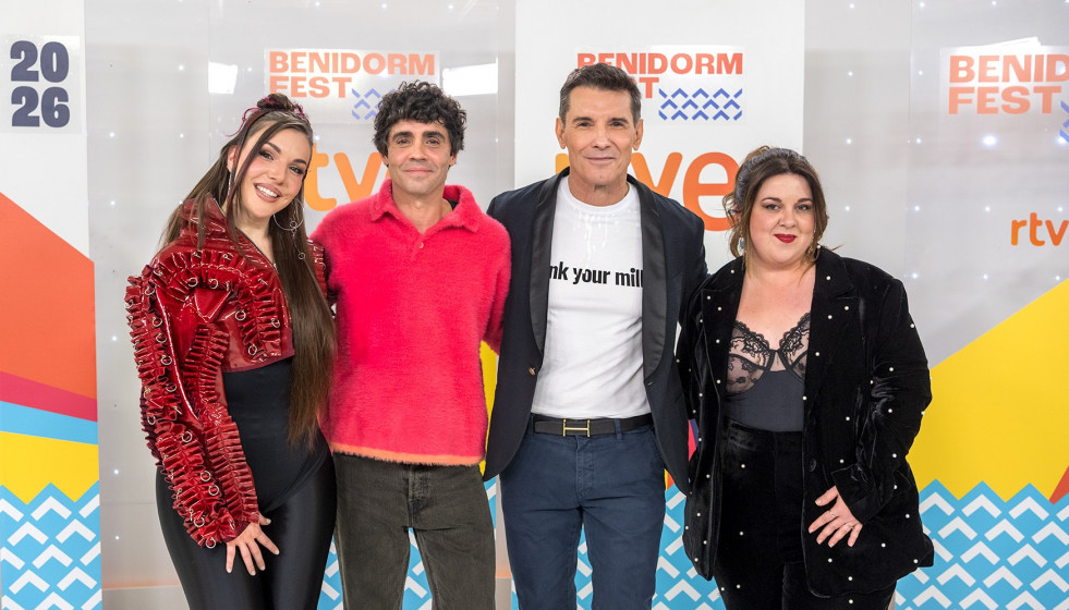 Inés Hernand , Javier Ambrossi, Jesús Vázquez y Lalachus