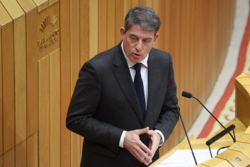El secretario xeral del PSdeG, José Ramón Gómez Besteiro, interviene en la Cámara gallega