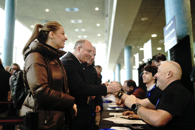 Tellado en su llegada a la Interparlamentaria.