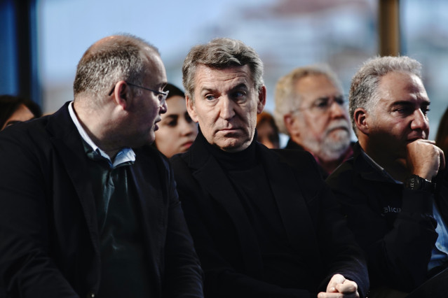 Feijóo, durante la Interparlamentaria.