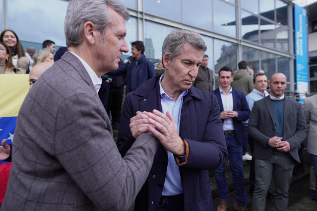 Feijóo y Rueda, durante la Interparlamentaria.