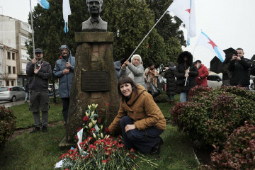 La portavoz nacional del BNG, Ana Pontón, en el homenaje a Castelao en Rianxo, a 11 de enero de 2026.