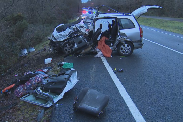 Estado en el que quedó el vehículo en una imagen de CRTVG