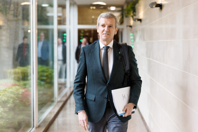 Rueda, en los pasillos de San Caetano antes del Consello.