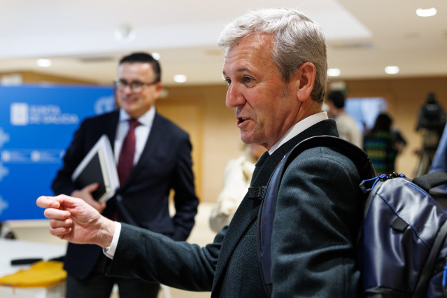 Rueda, al término del Consello de la Xunta.