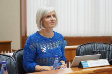 La diputada del PSdeG Patricia Iglesias en el Parlamento de Galicia