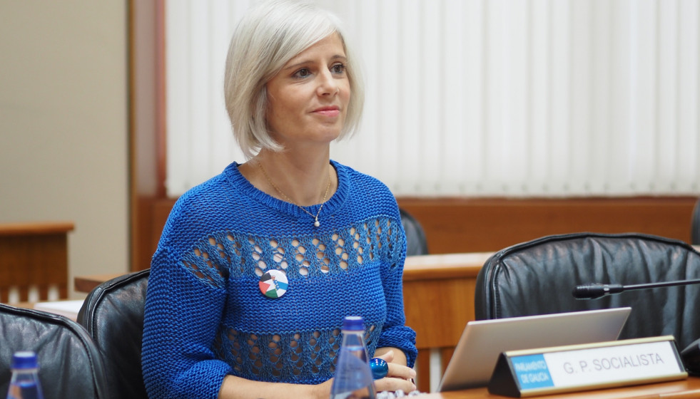 La diputada del PSdeG Patricia Iglesias en el Parlamento de Galicia