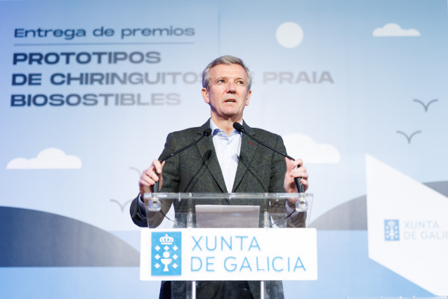 El presidente de la Xunta, durante el acto.