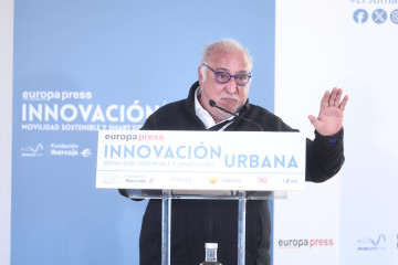 El director general de Tráfico, Pere Navarro, durante la Jornada ‘Innovación Urbana. Movilidad Sostenible y Smart Cities’, en el Hotel Eurostars Madrid Tower, a 14 de enero de 2026, en Madrid (E