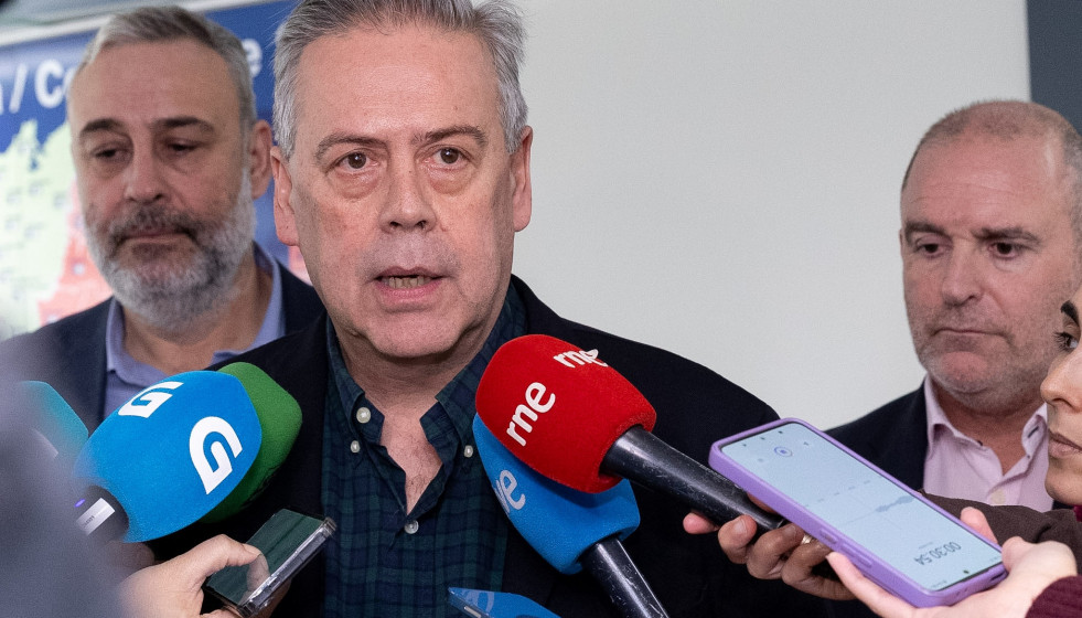 El conselleiro de Sanidade, Antonio Gómez Caamaño, en declaraciones a los medios.