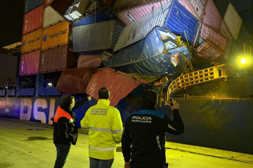 Atraca en Vigo el 14 de enero de 2026  el buque 'María Francisca', que sufrió un corrimiento de carga durante su travesía, a la altura de Aveiro (Portugal).