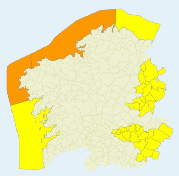 Avisos de Meteogalicia vigentes hoy