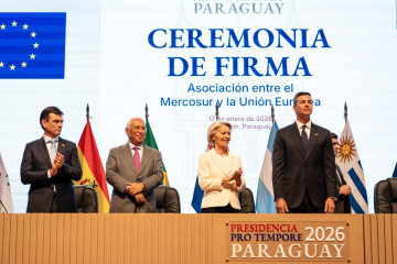 Firma del acuerdo de libre comercio UE-Mercosur en Asunción (Paraguay)