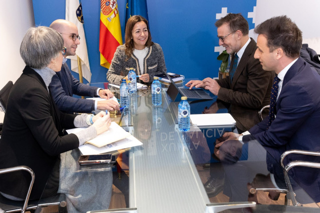 Imagen del encuentro con Abanca.