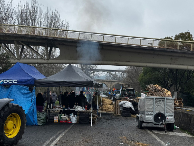 Fin al bloqueo de la N-120 por las protestas de los tractoristas contra el pacto con Mercosur