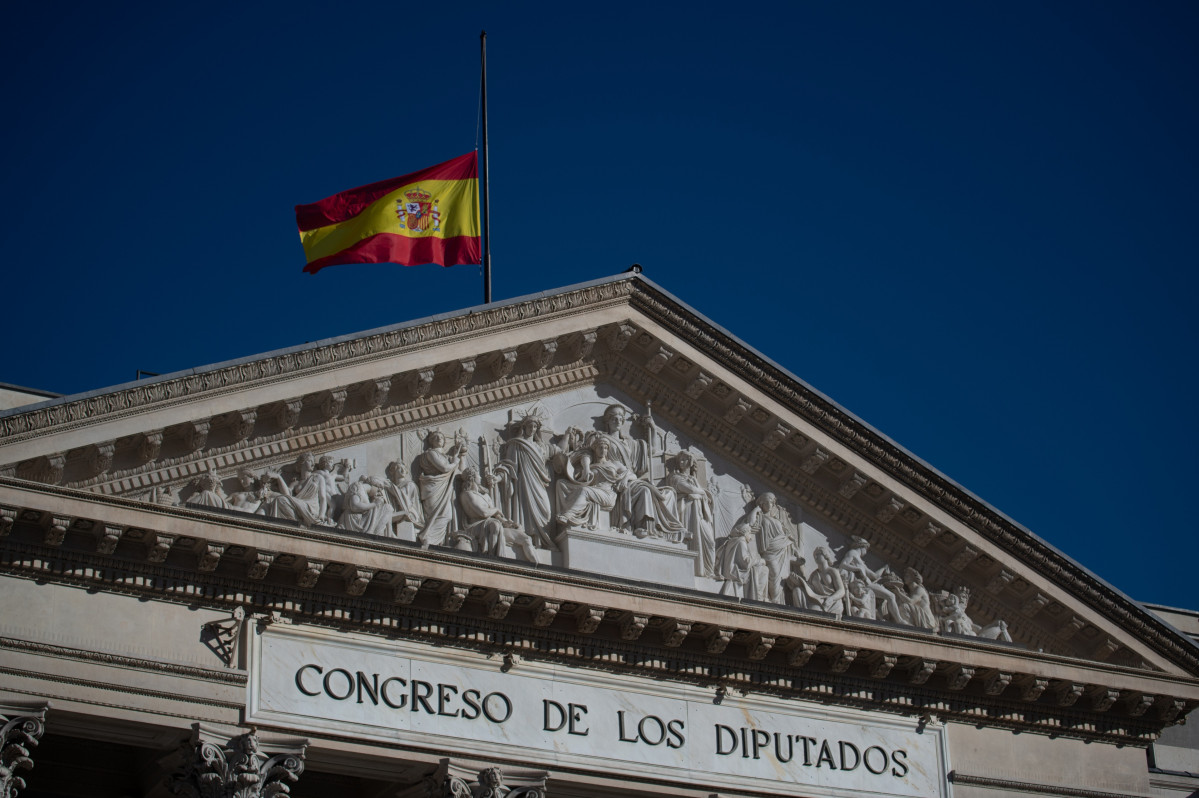 Fachada del Congreso de los Diputados, este lunes 19 de enero