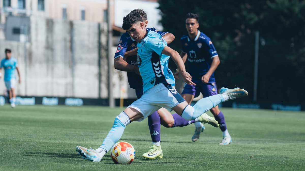 Hugo Burcio jugando con el Celta Fortuna